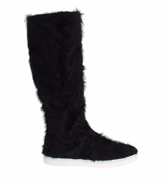 Botas de Cuero de Piel de Cordero Xiangao Negras