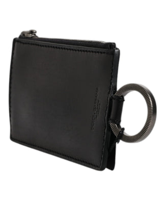 Black Horse Leather Lanyard Logo Card Holder Wallet