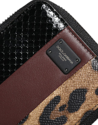 Mehrfarbige Leopard Leder DG Zweifachkartenhalter-Geldbörse
