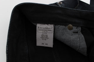 Jeans Relajados de Algodón Elástico Baggy Azules