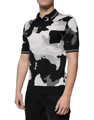 Mehrfarbiges Tarn-Poloshirt mit Kragen