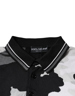 Mehrfarbiges Tarn-Poloshirt mit Kragen