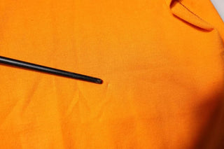 Camiseta naranja de algodón con logo y cuello redondo