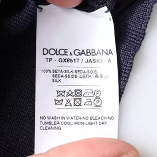 Dunkelblaues Seepferdchen-Poloshirt mit Kragen