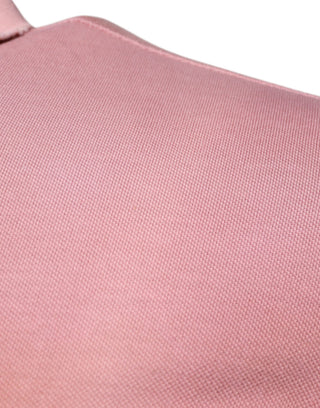 Polo rosa con cuello y corona, manga corta