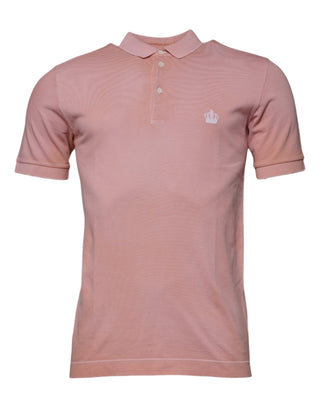 Rosa Poloshirt mit Kragen und kurzen Ärmeln