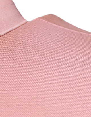 Rosa Poloshirt mit Kragen und kurzen Ärmeln