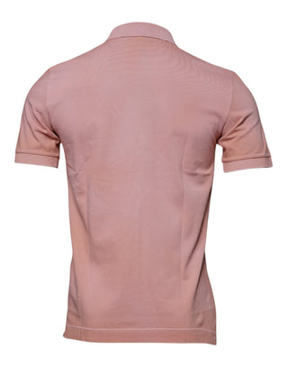Rosa Poloshirt mit Kragen und kurzen Ärmeln