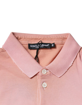 Rosa Poloshirt mit Kragen und kurzen Ärmeln