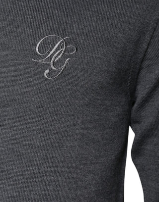 Grauer Woll-Rolli mit Logo