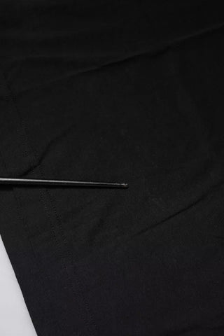 Camiseta de algodón de manga corta con estampado de logo negro