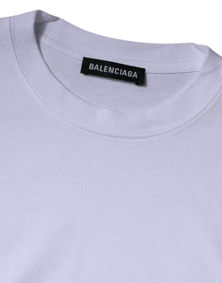 Weißes Logo T-Shirt aus Baumwoll-Jersey mit Rundhalsausschnitt und kurzen Ärmeln