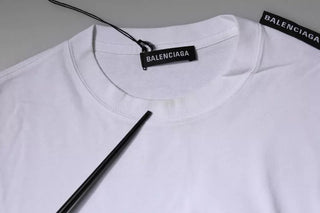 Weißes Logo T-Shirt aus Baumwoll-Jersey mit Rundhalsausschnitt und kurzen Ärmeln