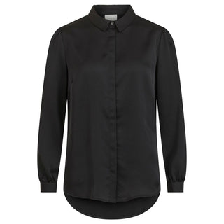 Schwarze Polyesterbluse