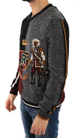Mehrfarbiger KING Knight Monkey Pullover aus Kaschmirwolle