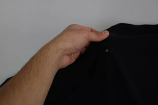 Schwarzes Kaschmir-Sweatshirt mit Rundhalsausschnitt