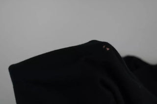 Schwarzes Kaschmir-Sweatshirt mit Rundhalsausschnitt