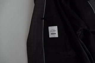 Gray Wool Men Formal 2 Piece MARTINI Suit