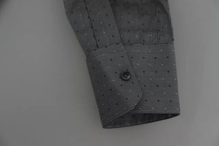 Camisa formal gris SICILIA con puntos y corte semi ajustado  