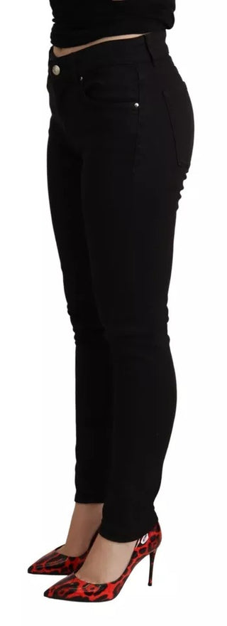Schwarze Skinny-Jeans aus Baumwoll-Stretch-Denim