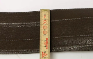 Cinturón marrón D&G de cuero con logo de lino  
