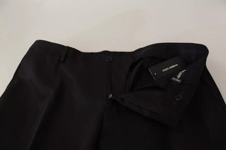 Pantalones formales ajustados negros  