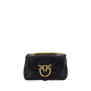 Schwarze Umhängetasche aus Kalbsleder Bos Taurus