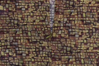 Blusa de Seda con Estampado de Mosaico Multicolor