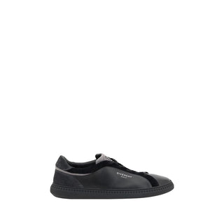 Schwarze Leder-G-Set-Sneaker