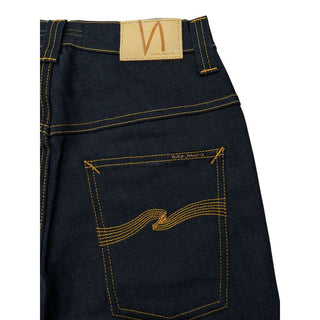 Jeans azules de algodón denim