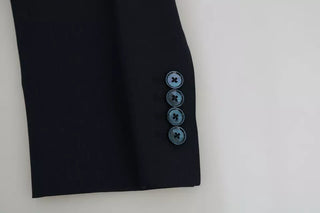Blauer Woll-MARTINI-Blazer mit Weste, 2-teilig