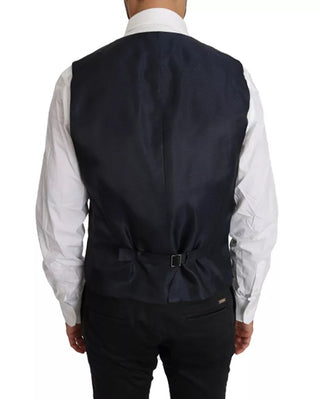 Blauer Woll-MARTINI-Blazer mit Weste, 2-teilig