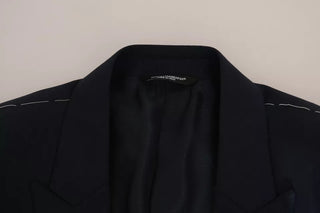 Blauer Woll-MARTINI-Blazer mit Weste, 2-teilig