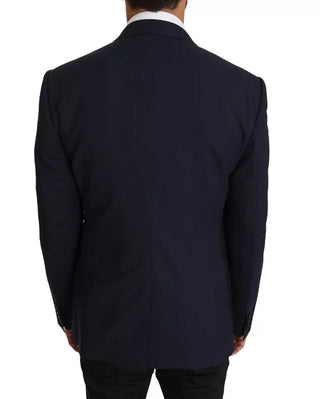 Blauer Woll-MARTINI-Blazer mit Weste, 2-teilig