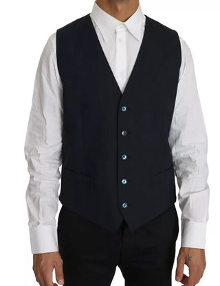 Blauer Woll-MARTINI-Blazer mit Weste, 2-teilig