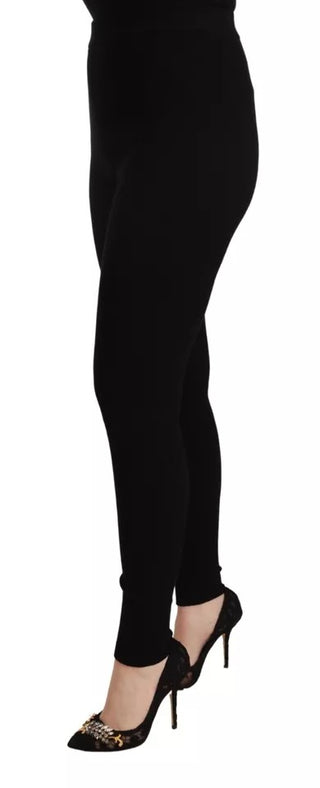 Schwarze Stretch-High-Waist-Hose