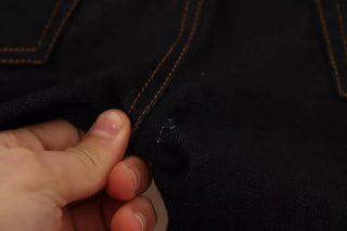 Jeans ajustados de mezclilla azul con algodón y lycra