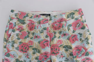 Weiße pinkfarbene florale Brokathose