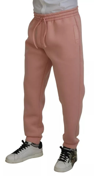 Pantalones jogger de poliéster rosa tipo sudadera  