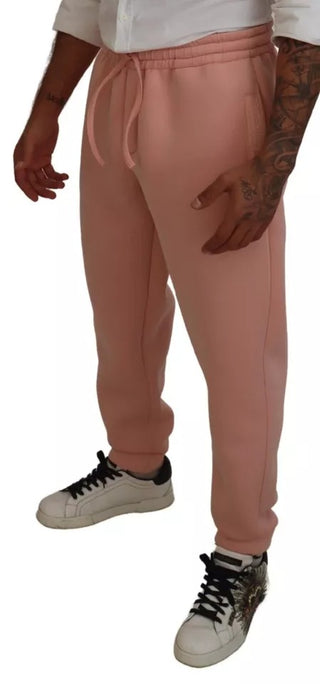 Pantalones jogger de poliéster rosa tipo sudadera  