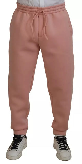 Pantalones jogger de poliéster rosa tipo sudadera  