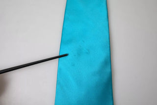 Corbata ancha para hombre 100% seda azul claro