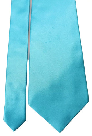 Corbata ancha para hombre 100% seda azul claro