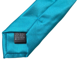 Corbata ancha para hombre 100% seda azul claro