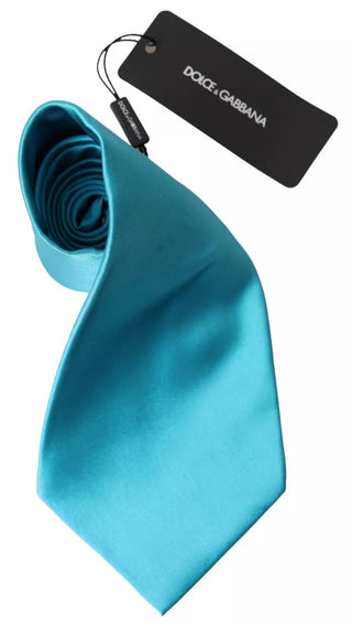 Corbata ancha para hombre 100% seda azul claro
