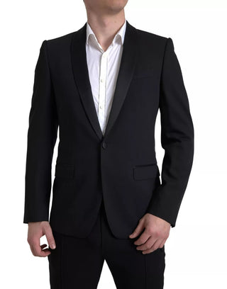 Blazer MARTINI de lana negra de un solo botón