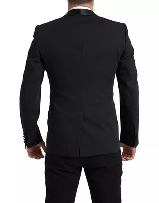 Blazer MARTINI de lana negra de un solo botón