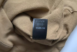 Sudadera con capucha marrón de algodón con símbolo Molleton Bouclette