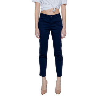Pantalones casuales de algodón azul