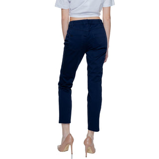 Pantalones casuales de algodón azul
